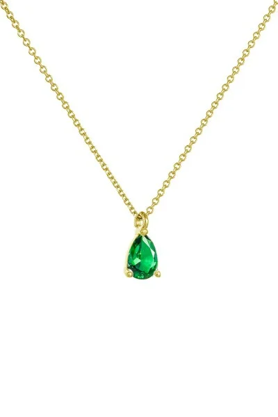 Κολιέ Χρυσό 9Κ Green Drop