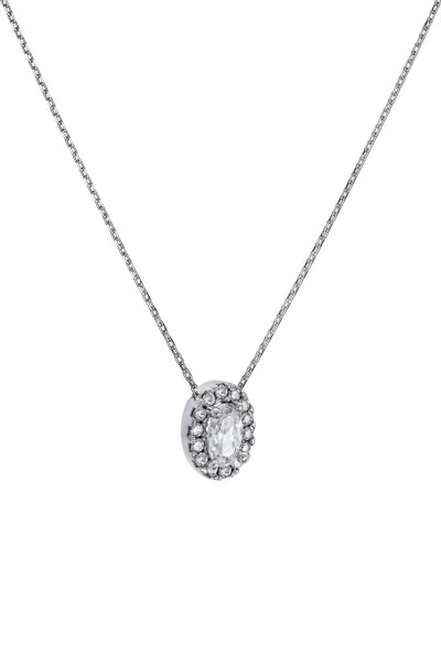 Κολιέ Ασημένιο Full Oval Glam