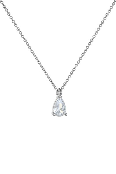 Κολιέ Λευκόχρυσο 9Κ White Drop