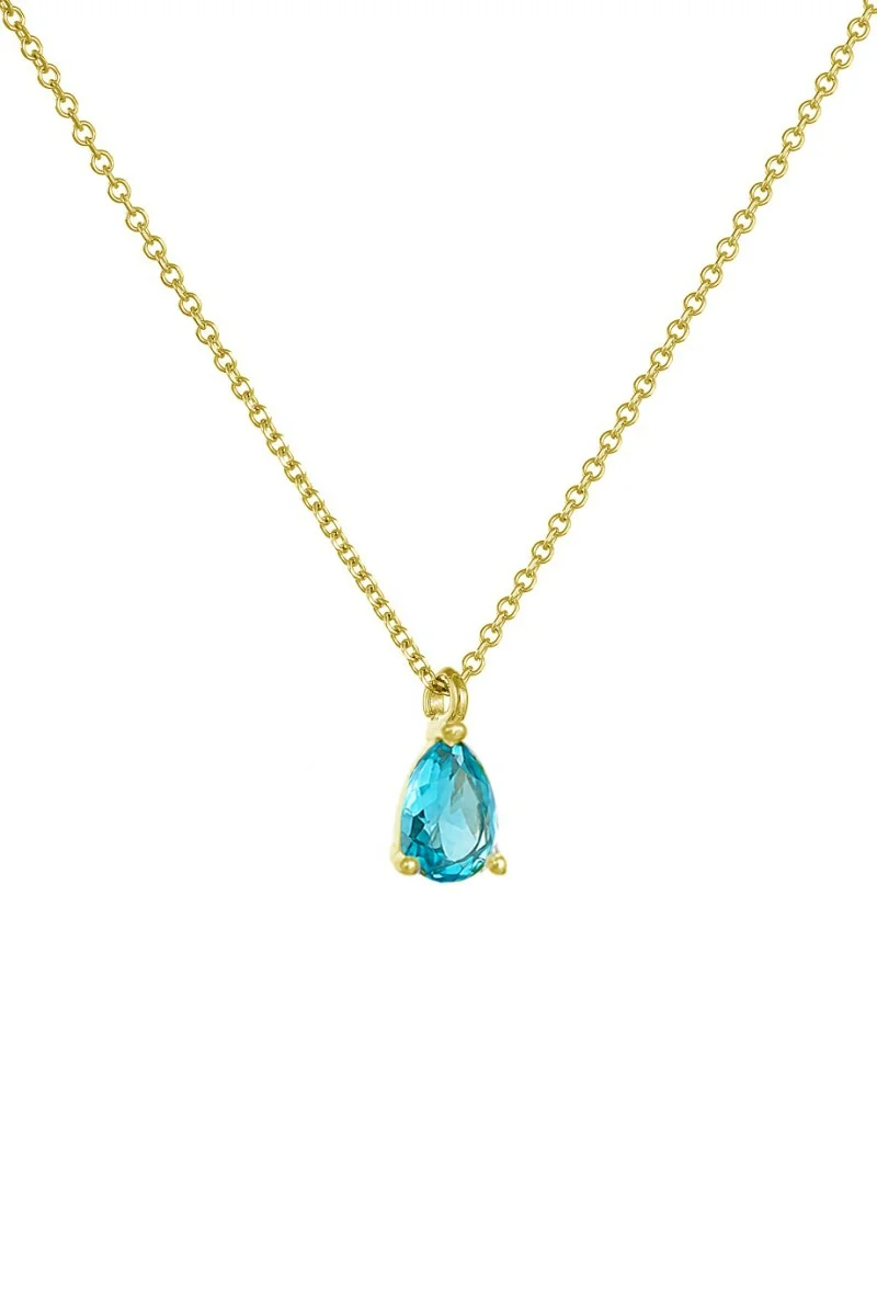 Κολιέ Χρυσό 9Κ Blue Drop