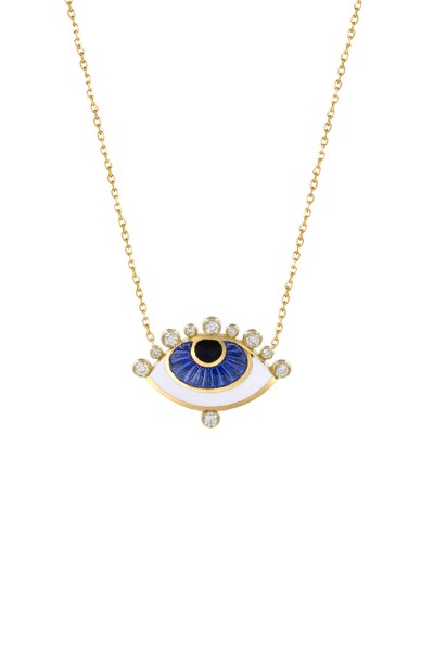 Κολιέ Χρυσό 9Κ Big Blue Eye Bubbles