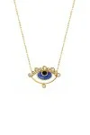 Κολιέ EyeConic Χρυσό 9Κ Big Blue Eye Bubbles