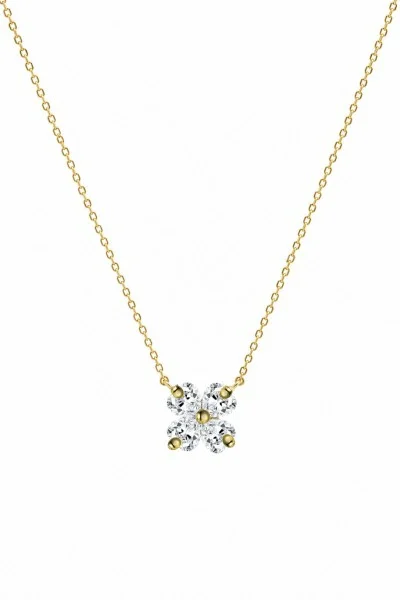 Κολιέ Ασημένιο White Flower