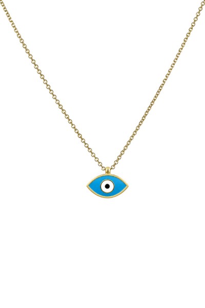 Κολιέ EyeConic Χρυσό 9Κ Blue Eye