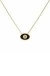 Κολιέ EyeConic Χρυσό 9Κ Oval Black Eye