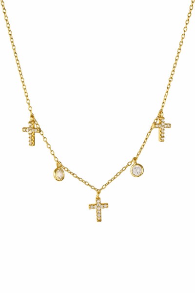 Κολιέ Ασημένιο Crosses