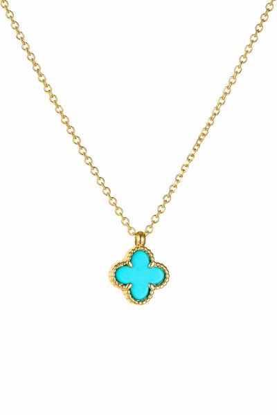Κολιέ Χρυσό 9Κ Blue Flower