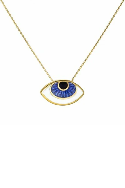 Κολιέ EyeConic Χρυσό 9Κ Large Blue Eye