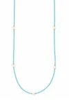 Κολιέ Ασημένιο Blue Pearls