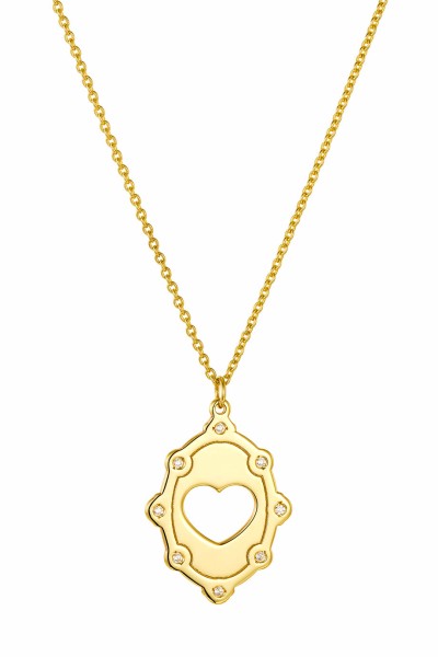 SeeK for Gold Κολιέ Χρυσό 9Κ Label Heart