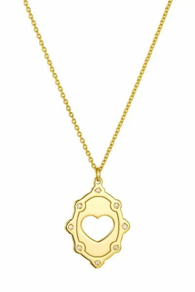 SeeK for Gold Κολιέ Χρυσό 9Κ Label Heart