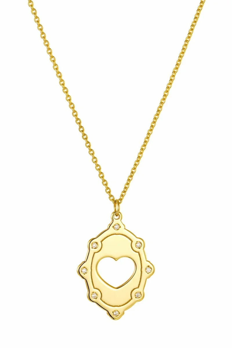 SeeK for Gold Κολιέ Χρυσό 9Κ Label Heart