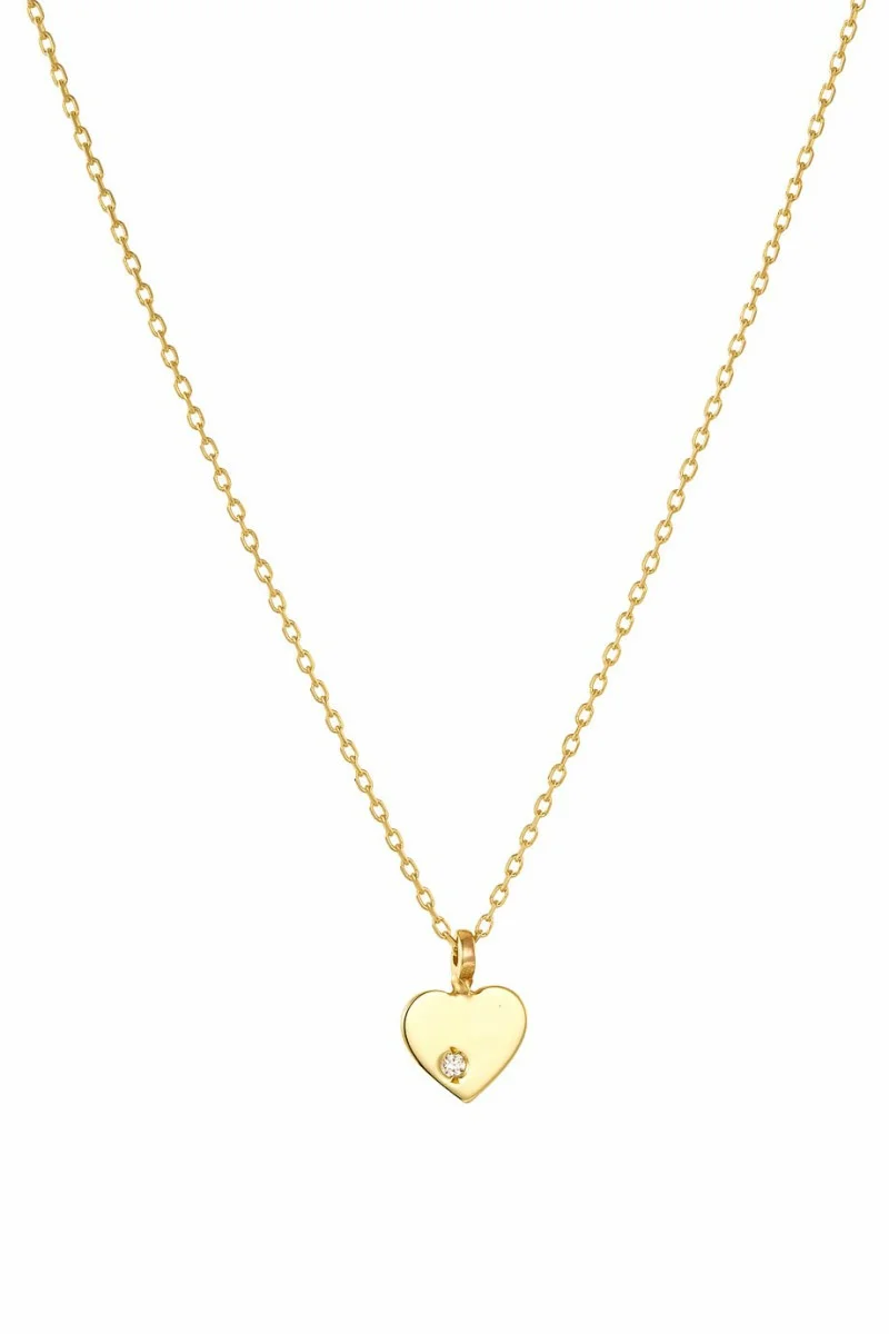 SeeK for Gold Κολιέ Χρυσό 9Κ Heart Dot