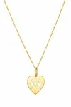 SeeK for Gold Κολιέ Χρυσό 9Κ Evil Eye Heart