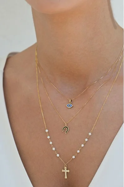 Κρεμαστό Χρυσό 14Κ Διπλής Όψης Μάτι