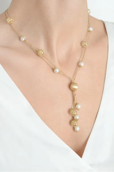 Κολιέ Χρυσό 14Κ Lady Pearl Elite