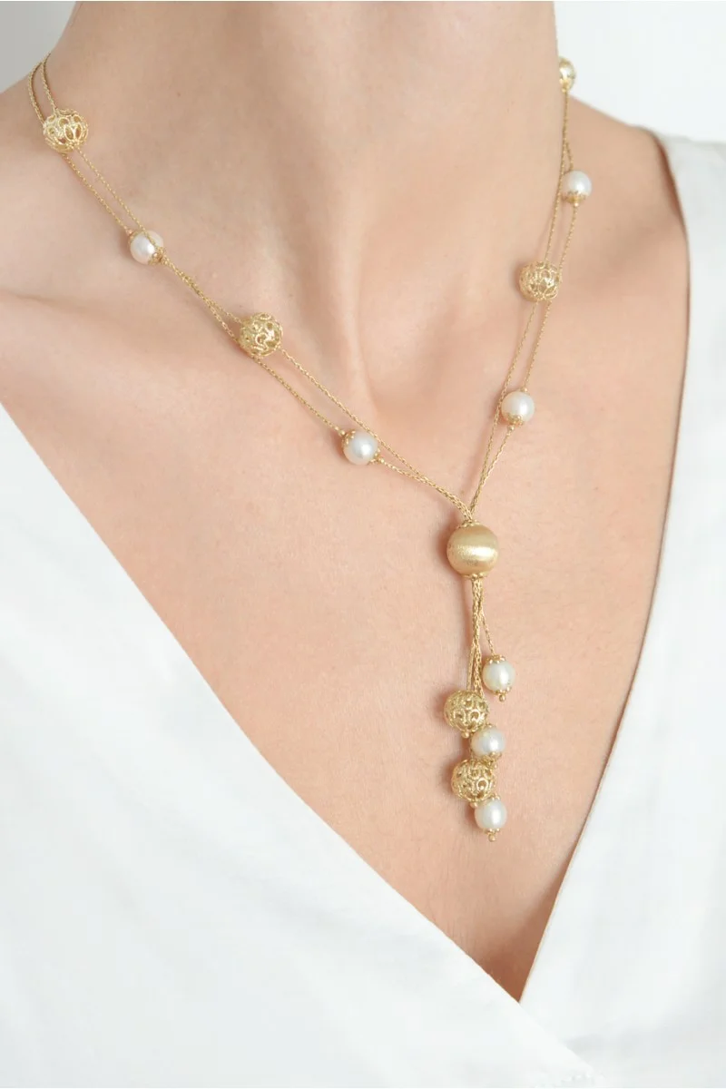 Κολιέ Χρυσό 14Κ Lady Pearl Elite