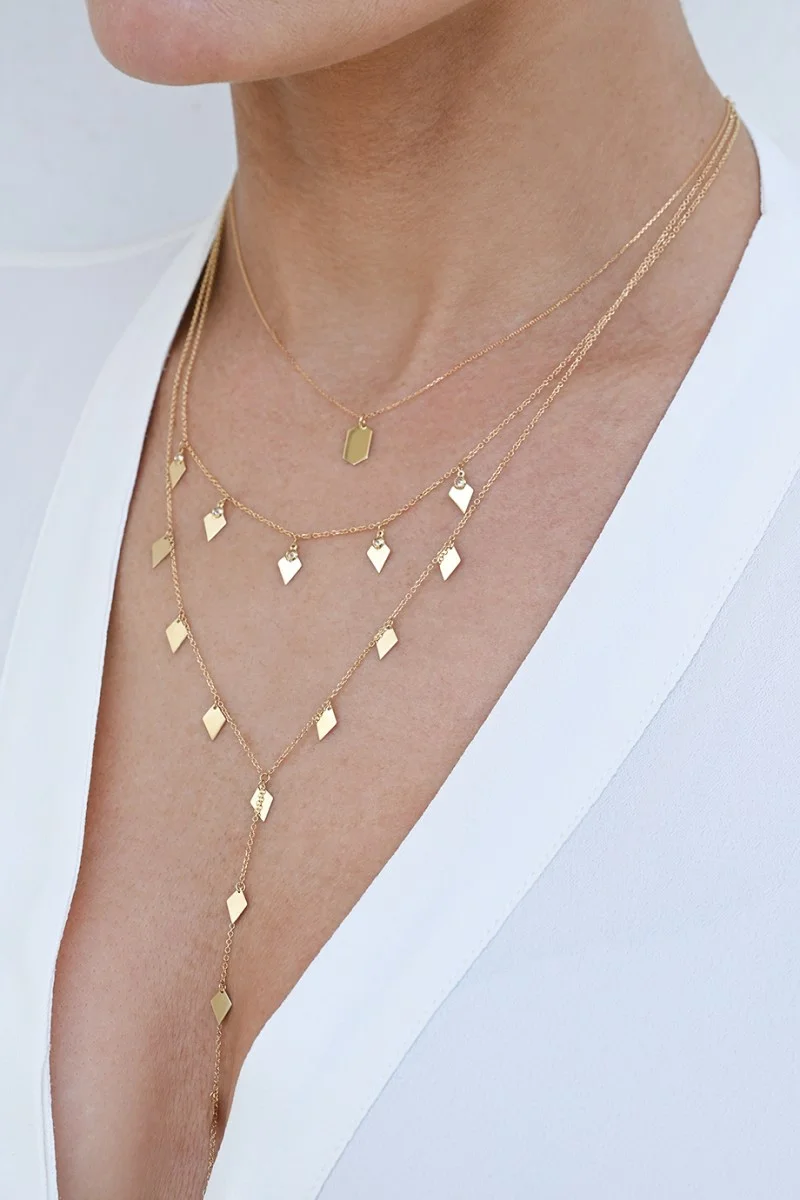 Κολιέ Χρυσό 14Κ SeeK for Gold Aztec Drops