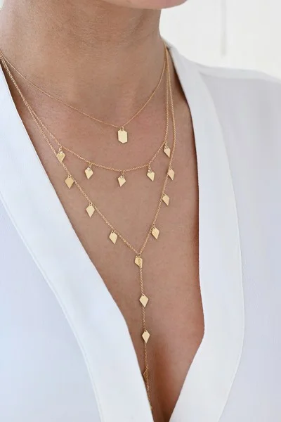 Κολιέ Χρυσό 14Κ Aztec Drops