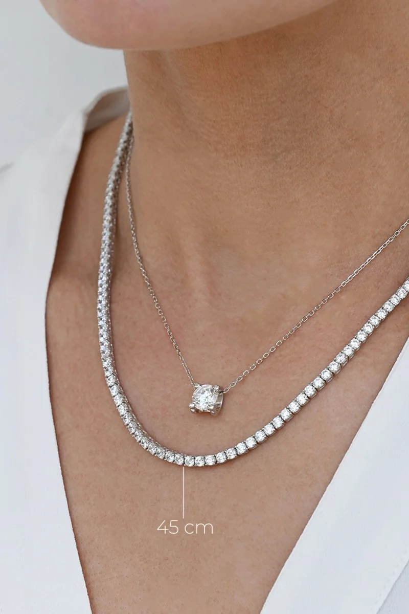 Κολιέ Ασήμι Ριβιέρα Delight 3mm 45cm