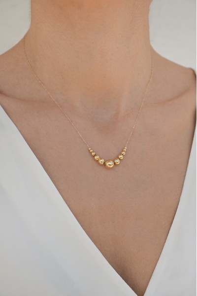Κολιέ Χρυσό 14Κ Bead It Shine