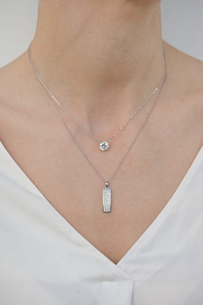 Κολιέ Ασημένιο Label It Glam