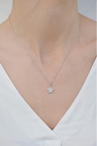 Κολιέ Ασημένιο Star