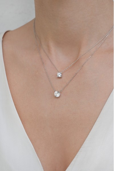 Κολιέ Ασημένιο Glam Simple