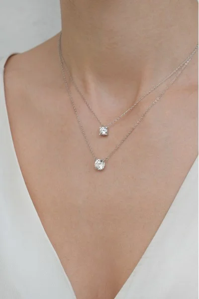Κολιέ Ασημένιο Glam Simple