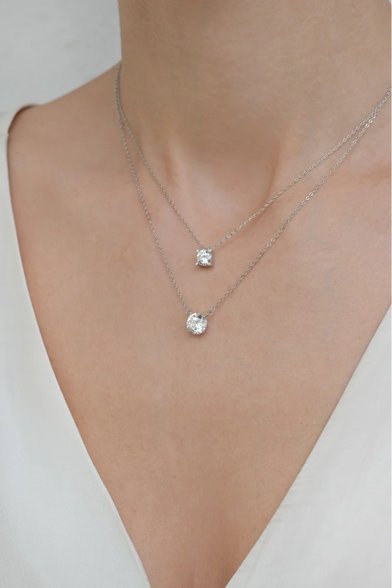 Κολιέ Ασημένιο Glam Simple