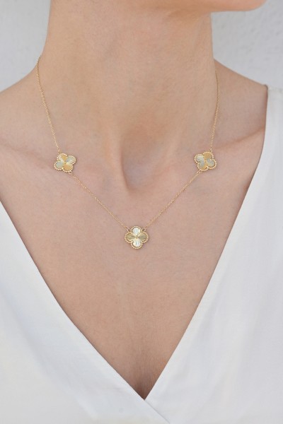 Κολιέ Χρυσό 14Κ Flowers Dolce Vita