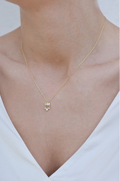 Κολιέ Ασημένιο Drops