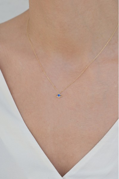 Κολιέ Χρυσό 9Κ Blue Eye