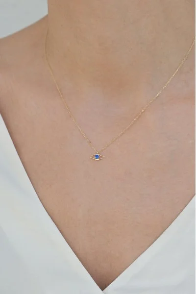 Κολιέ Χρυσό 9Κ Blue Eye