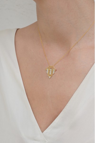 Κολιέ Ασημένιο Aztec Drops