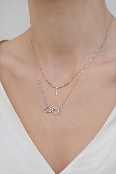 Κολιέ Ασημένιο Άπειρο