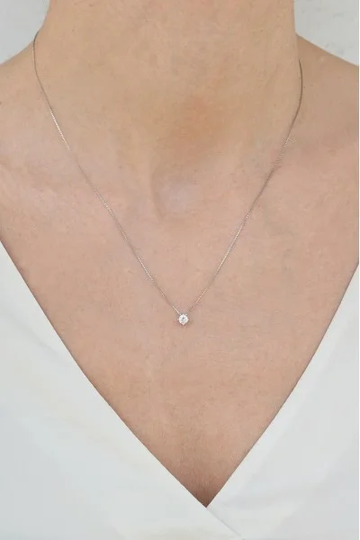 Κολιέ Ασημένιο Glam Simple