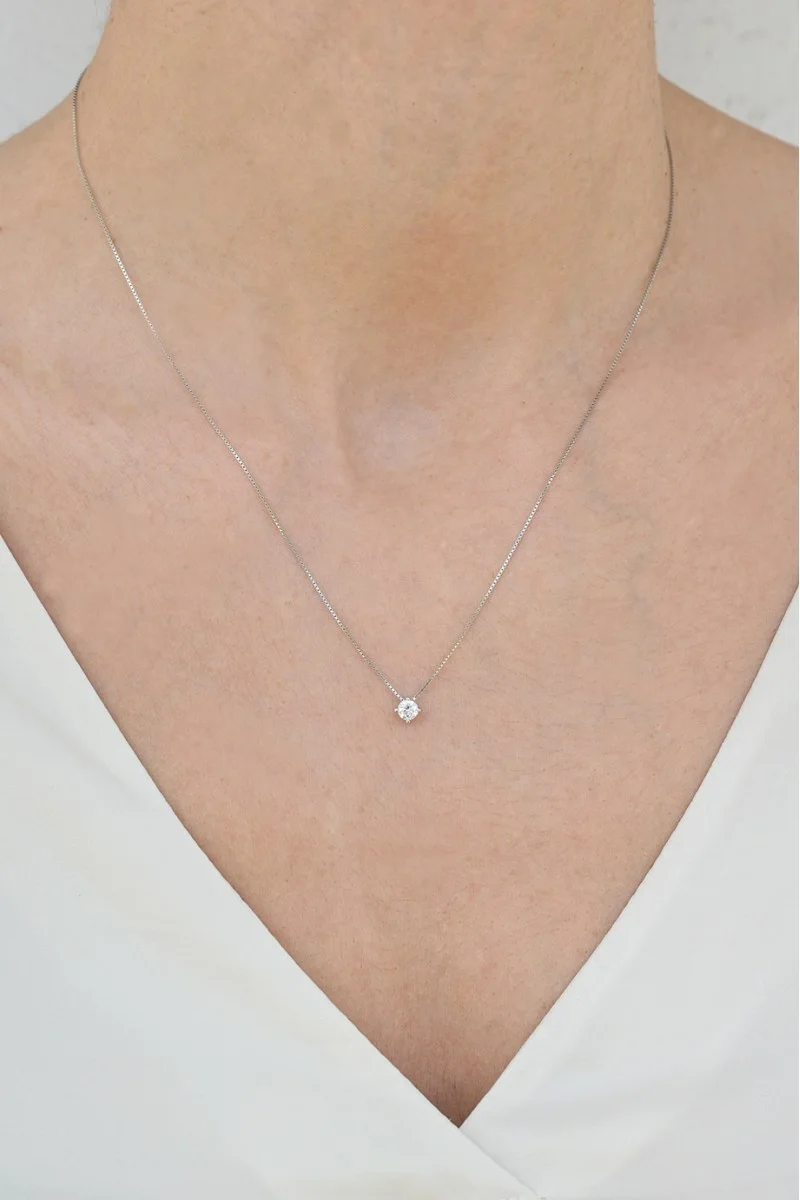 Κολιέ Ασημένιο Glam Simple