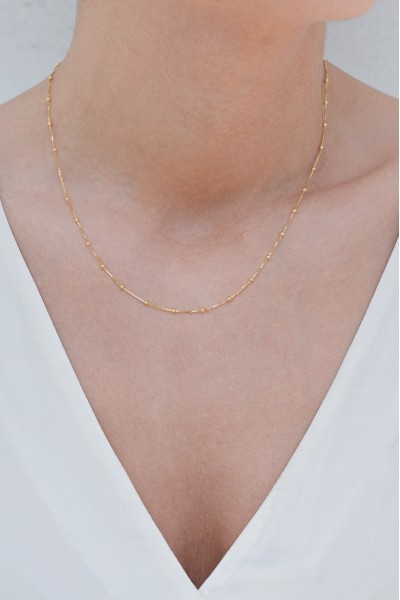 Κολιέ Ασημένιο Beads