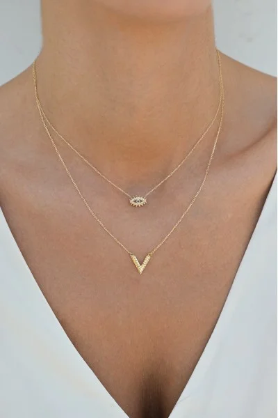 Κολιέ Χρυσό 9Κ Osiris Eye