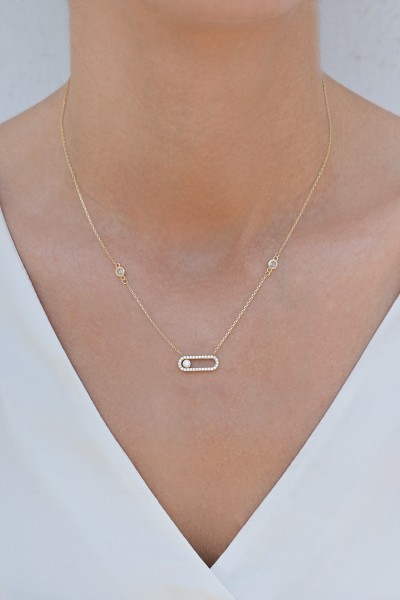 Κολιέ Χρυσό 14Κ Oval Eye