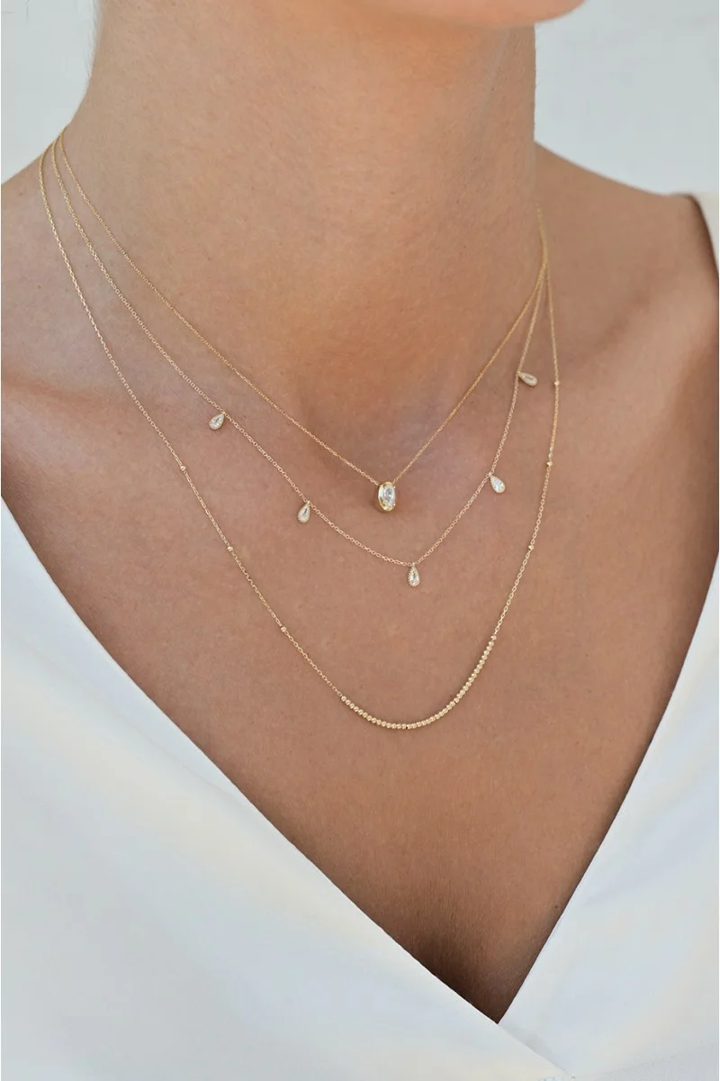 Κολιέ Χρυσό 14Κ Bead It Shine Tiny