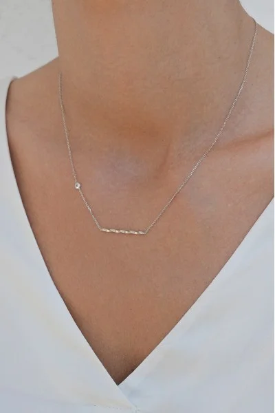 Κολιέ Ασημένιο Glam Line