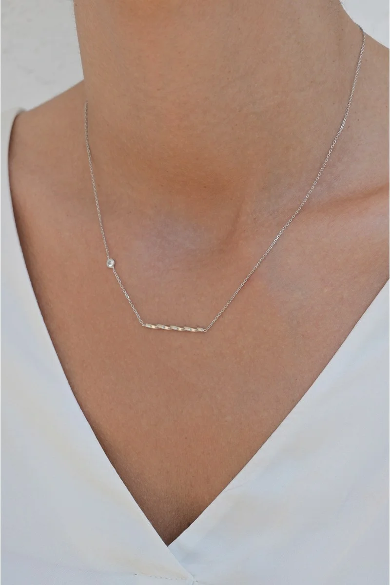 Κολιέ Ασημένιο Glam Line
