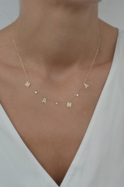 Κολιέ Χρυσό 9Κ Μαμά Πετράτο