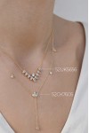 Κολιέ Lumière Χρυσό 14Κ Glam Drops
