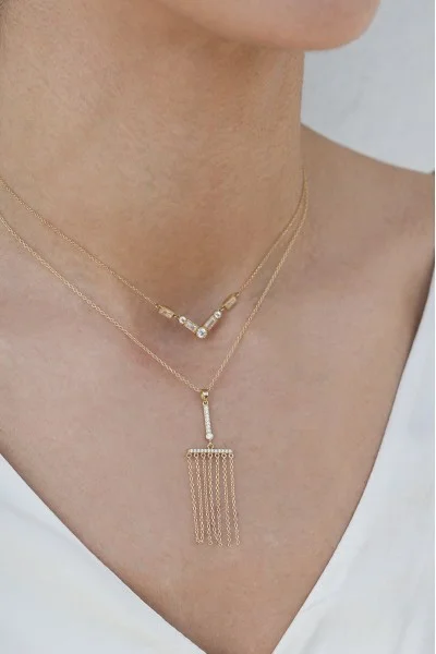 Κολιέ Χρυσό 14Κ Rain