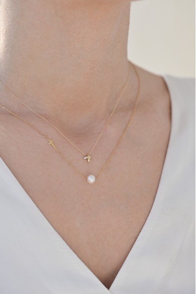 Κολιέ Χρυσό 14Κ Σταυρός