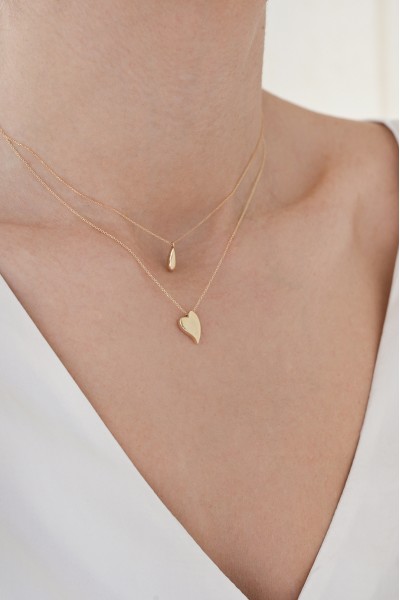 Κολιέ Χρυσό 14Κ Shiny Heart