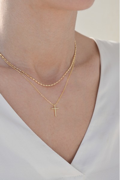 Κολιέ Ασημένιο Cross